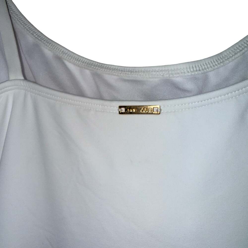 NWT Anne Cole Signature White One-Piece Swimsuit Size 16 - Picture 3 of 5